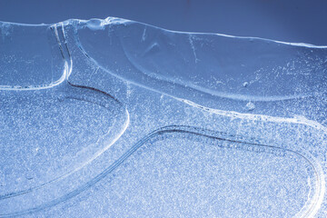 ice texture close up in the macro detail