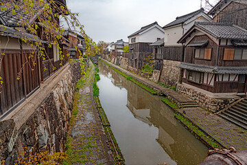 Fototapeta na wymiar 近江八幡 八幡堀の風景
