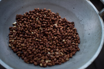 Peanuts on cooking concept.