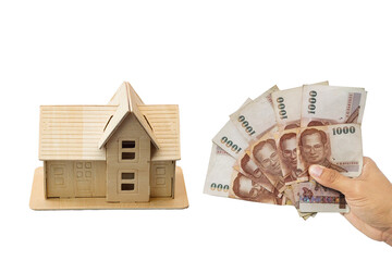 Home / mortgage loan or reverse mortgage concept depicts the financing activities between lender...