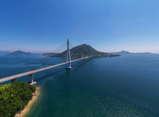 Obraz premium 多々羅大橋（しまなみ海道） 空撮