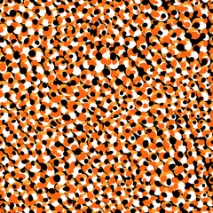 Abstract modern animal seamless pattern. Orange and black ornament. Decorative vector stock illustration for posters, card, postcard, fabric, textile. Ornament of stylized skin.