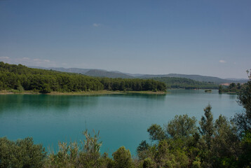The Sichar reservoir in Ribesalbes, Castellon