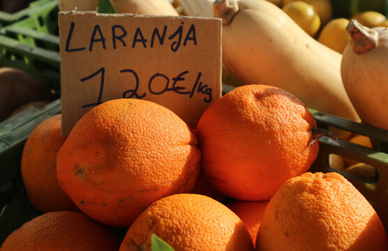 Produce at fruit and vegetable market