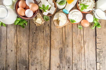 Various farm dairy products