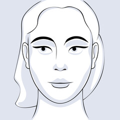 Hand drawn beautiful stylish young woman. Fashion woman look. Sketch. Vector illustration