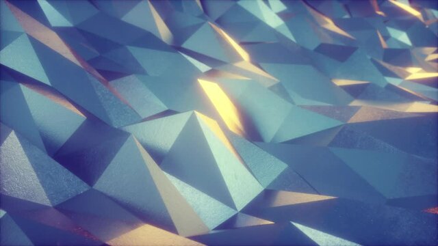Polygons Waves Perfect seamless loop of slowmotion polygon waves