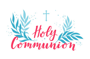 First holy communion greeting card.