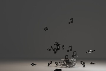 Music background concept in with notes