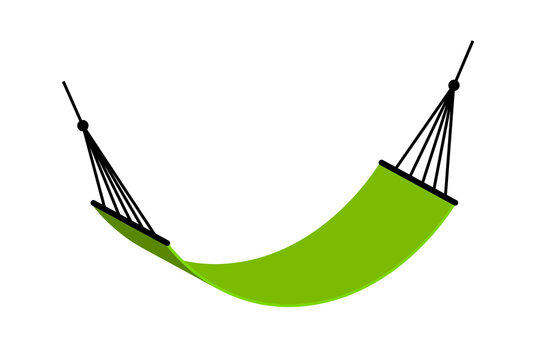 Beach hammock vector icon. Hammock isolated travel design illustration