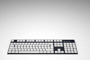 computer keyboard isolated on white