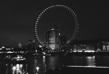 city skyline at night