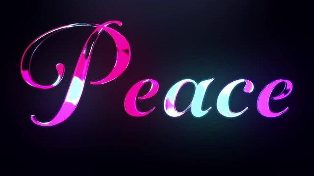 Peace text reveal
