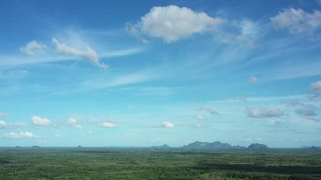 Footage 4k B-roll Aerial view top view Beautiful The mountains and the green forest are complete at Thailand