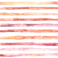 Hand drawn watercolor sunny colorful washed stripes background