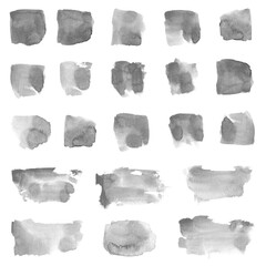 Grey watercolor stain set