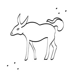 Cartoon character bull doodle