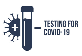 Covid pcr test vector icon. Corona virus covid19 tube test medical laboratory