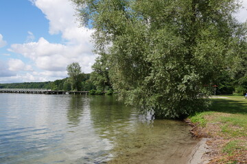 Fototapeta na wymiar Tollensesee ein See in Neubrandenburg an der Mecklenburger Seenplatte