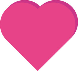 Red volumetric heart with a shadow. Festive postcard. Festive decoration. St. Valentine's Day.