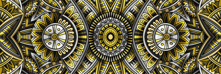 Abstract ethnic vintage yellow and grey background.