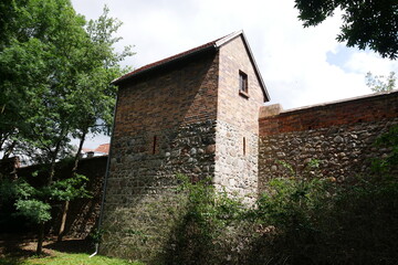 Wieckhaus Stadtmauer in Neubrandenburg in Mecklenburg-Vorpommern an der Mecklenburgischen Seenplatte