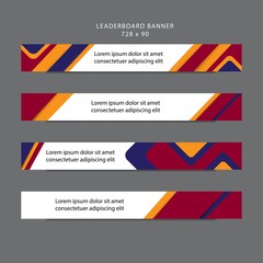 abstract modern website banner. leaderboard banner template design