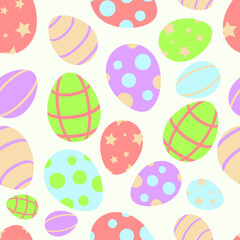 easter eggs seamless pattern