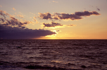 Obraz premium Abendstimmung an der Kueste von Blaine. Blaine, Washington, USA Evening mood on the coast of Blaine. Blaine, Washington, USA