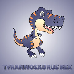 Tyrannosaurus rex cartoon style.