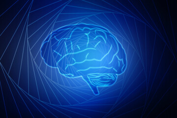 2d illustration Human health brain 