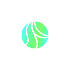 abstract green circle logo 