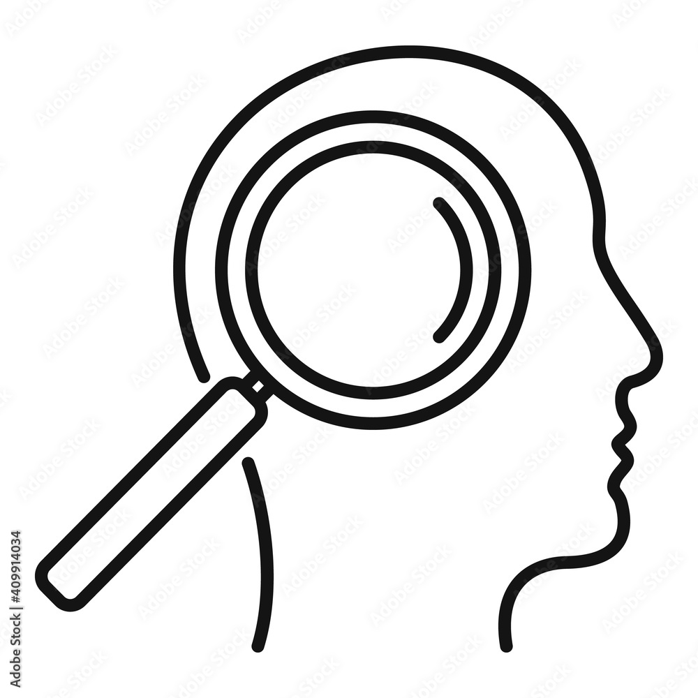Poster life skills search icon. outline life skills search vector icon for web design isolated on white bac