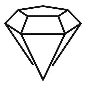Diamond skills icon. Outline diamond skills vector icon for web design isolated on white background