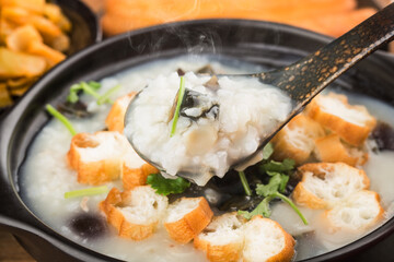 Preserved egg lean meat porridge breakfast