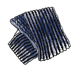 Blue thread for knitting. Hobby. Sewing 