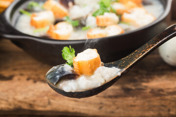 Preserved egg lean meat porridge breakfast