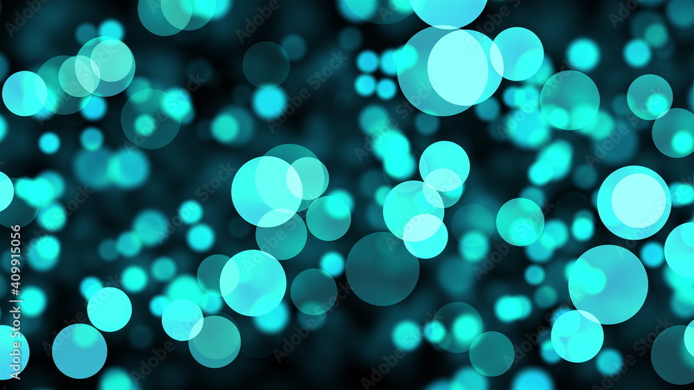 Poster abstract background with many of blue disappearing circles. computer generated 3d render