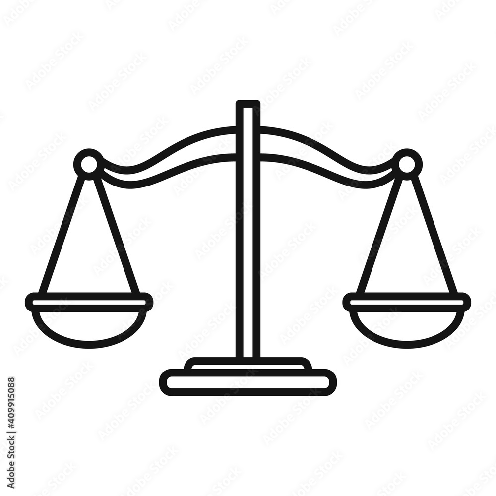 Poster life skills balance icon. outline life skills balance vector icon for web design isolated on white b