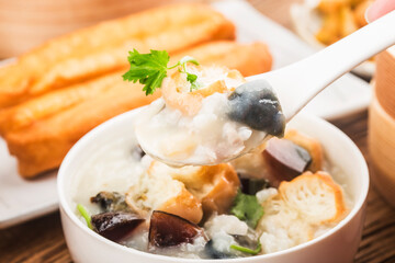 Preserved egg lean meat porridge breakfast