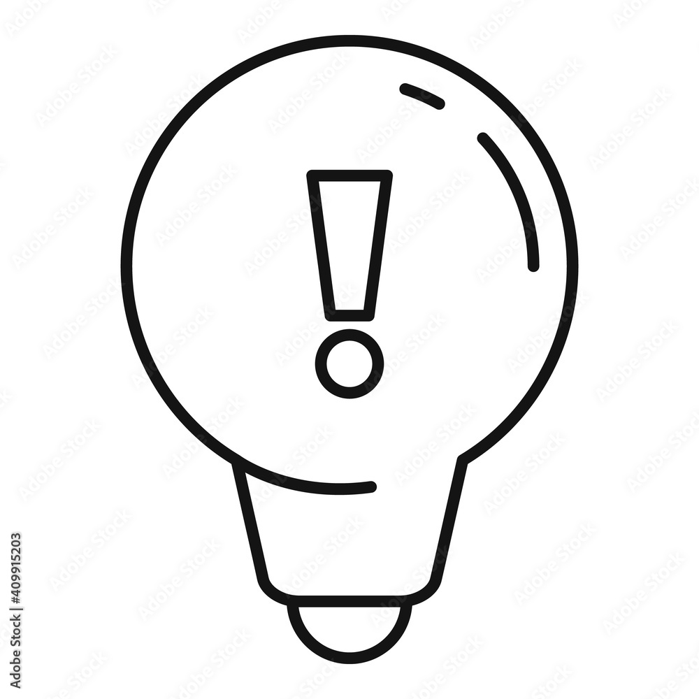 Aufkleber new bulb idea icon. outline new bulb idea vector icon for web design isolated on white background