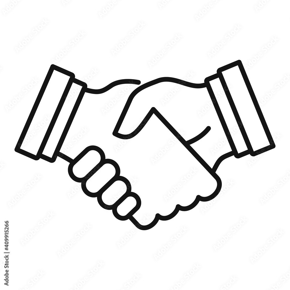 Aufkleber life handshake icon. outline life handshake vector icon for web design isolated on white background