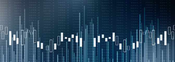 2d rendering Stock market online business concept. business Graph 
