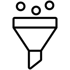 A premium download icon of funnel