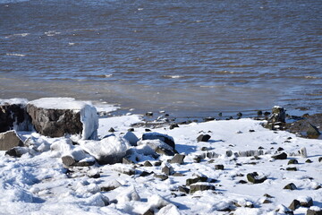 Obraz premium ice on the river