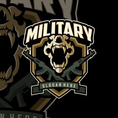 Army Badge Emblem Mascot Logo Vector