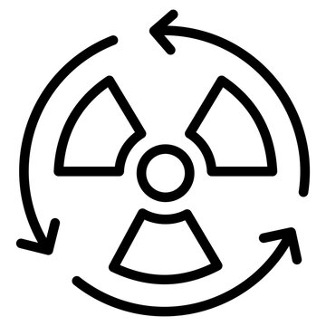 recommend clip art: Editable linear design of radiation recycle icon