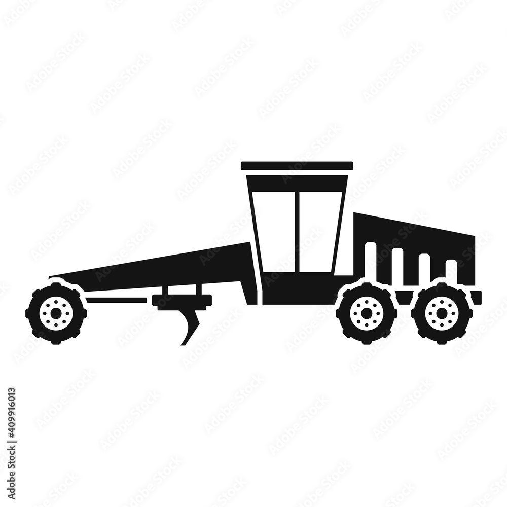 Poster grader machine icon. simple illustration of grader machine vector icon for web design isolated on wh