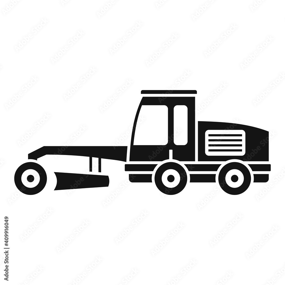 Poster grader machine truck icon. simple illustration of grader machine truck vector icon for web design is