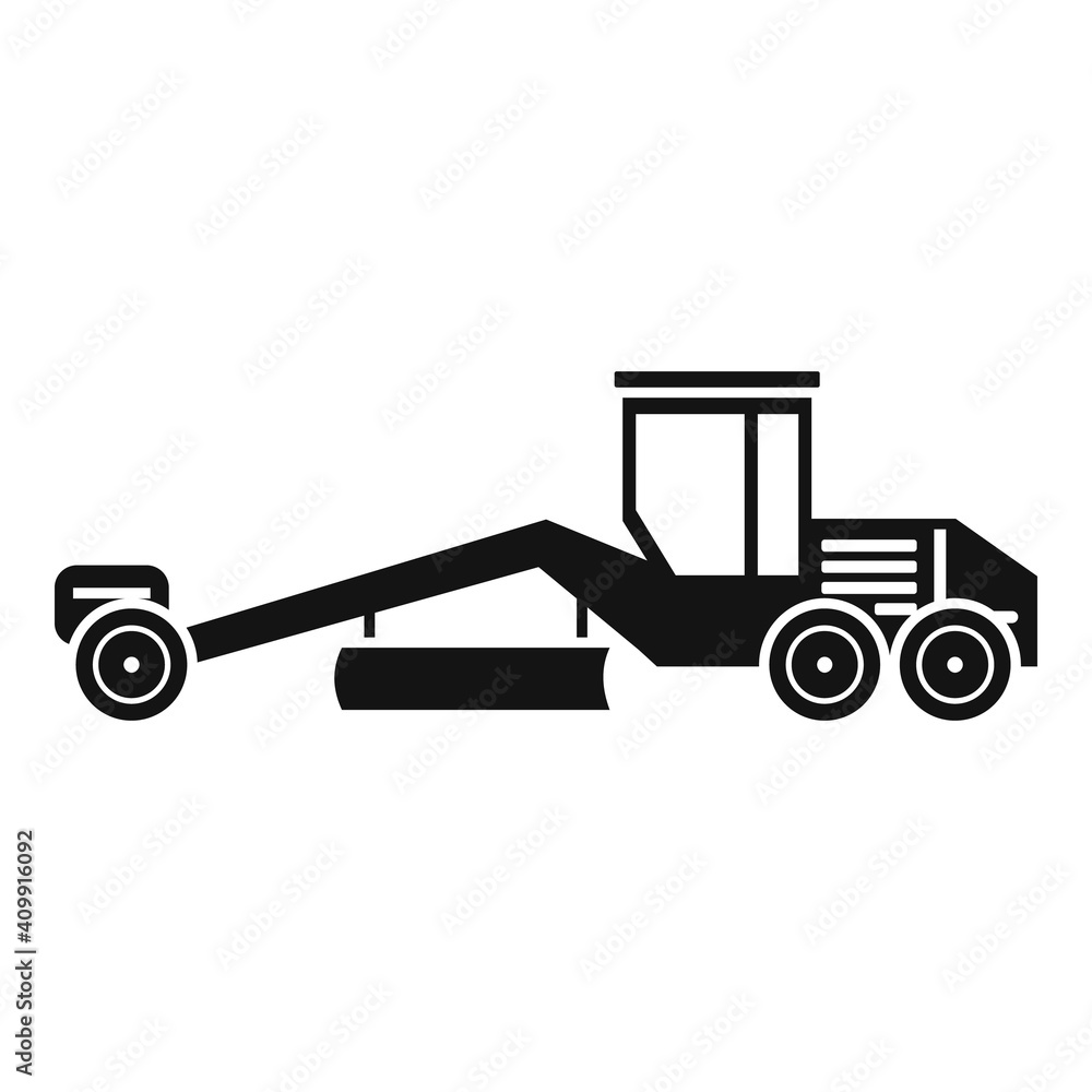Poster grader machine heavy icon. simple illustration of grader machine heavy vector icon for web design is